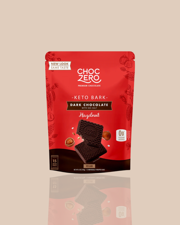 無糖榛子海鹽黑朱古力塊